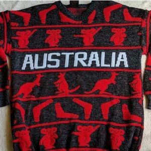 Australia Koala, Kangaroo + Boomerang Sweater